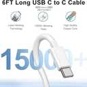 2pack Latest Version Car Carplay Charger Cord for iPhone 16 /16 Pro / 16 Plus / 16 Pro Max Charging Cable [6FT Long] USB A to USB C C Compatible For IiPad / iPhone 15 Pro Plus Max Charger Cord Replacement