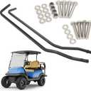 10L0L Golf Cart Front Roof Strut Brackets for Club Car Precedent with Steel Screw Bushings Repair Kit, Heavy Duty Strut Support Reinforcement Repair