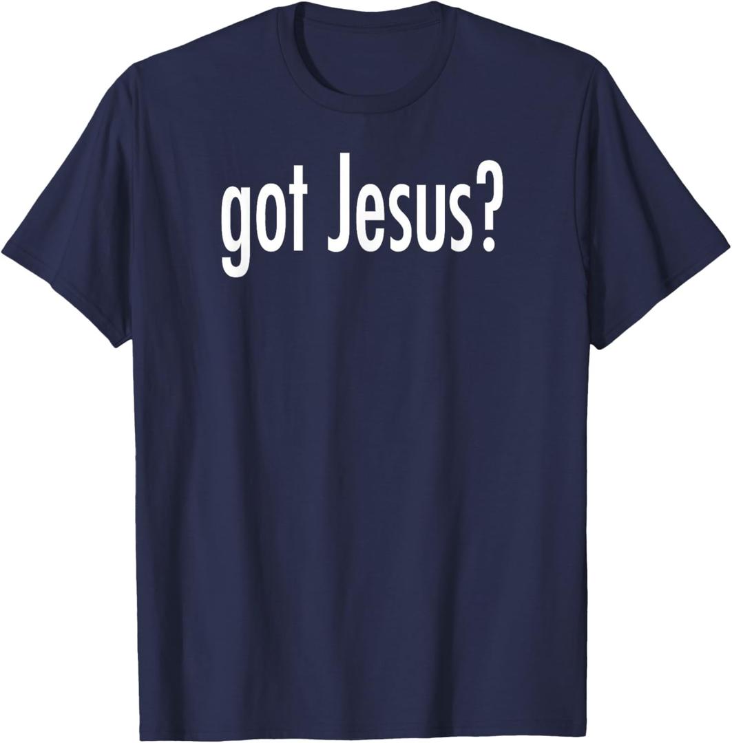 2pcs Shirts "Got Jesus?" T-shirts Men`s, Blue and Orange, Size L