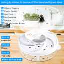 Qualirey Electric Fly Trap Fly Catcher Pest Device Gnat Flying Insect Trap Automatic Indoor Pest Traps Reject Control Catcher Repellents Tools for Patios Ranch (White,USB)