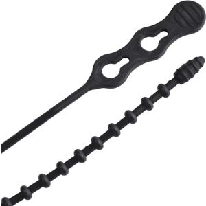 Gardner Bender 45-24BEADBK Beaded Cable Tie Wrap, 24 inch, 140 lb, Reusable, Adjustable Wire and Cord Management, 5 Pk, UV Resistant Black