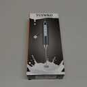 YUSWKO Black Handheld Milk Frother Wand for Coffee, Rechargeable Electric Whisk with 3 Heads 3 Speeds Drink Mixer Coffee Frother For Latte, Cappuccino, Hot Chocolate, Egg