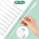 Tessco for you 90 Pcs Floral Water Tubes 12 Inch Floral Tubes Plastic Flower Supplies for Fresh Flowers with Rubber Cap for Flower Stem Arrangements Florist Supplies(Clear)