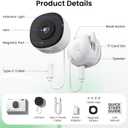 INFIYA 2K No Drill Window Camera-2 Pack 2.4Ghz & 5Ghz WiFi Dome Cameras for Home Security for Indoor & Outdoor Monitoring, Color Night Vision, Human Detection, 24/7 Recording, Ideal for Apartment, K1