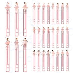24 Pcs Ballet Girl Party Favors Mini Bubble Wands Pink Party Theme Bubble Wand for Baby Shower Girls 1st Birthday Gift Bag Supplies