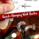 Push Pin Wall Hook - Klear Kindness (Transparent) - 40-Count