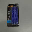 BIC Glide Bold Blue Ballpoint Pens, Bold Point (1.6mm), 4-Count Pack, Retractable Ballpoint Pens With Comfortable Full Grip