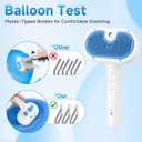 Pet Steam Brush for Dog & Cat - 3-in-1 Steam Grooming Brush for Shedding & Hair Removal - Self Cleaning Spray Comb with Mist for Long Haired Pets - Includes 1*Waterless Shampoo, Blue.