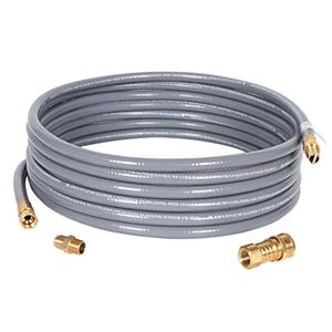 GGC 24 Feet 1/2 inch ID Natural Gas Hose with Quick Disconnect Connect Fittings & 3/8 Female to 1/2 Male Adapter Outdoor NG/Propane Appliance - CSA Certified