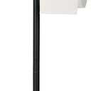 Toilet Paper Holder Stand with Shelf on Top, Black TP Roll Holder Floor Standing, Sturdy Base (Black)