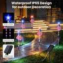 6 Pack American Flag Pathway Lights, 4th of July Decorations with 8 Modes, Patriotic Decorations Lights Outdoor Waterproof, for Yard, Garden,Independence Day, Memorial Day