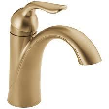 Single Handle Bathroom Faucet In Champagne Bronze