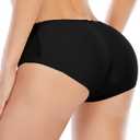 DERCA Butt Lifter Panties Padded Underwear for Women Seamless Booty Pads Hip Enhancer Panty (Large, #A1 Black (Briefs))