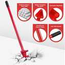 Manual Rebar Bender Tool, Apply to 5/8" Bar Reverse Head, Rebar Bending Tool Ideal for Flat Steel and Steel Metal Rods (red)