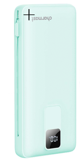 Charmast Portable Charger with Built-in Cables and Wall Plug 20000 mAh