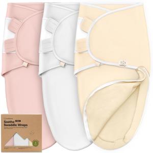 Baby Swaddle Sleep Sacks with Zipper - 3-Pack Swaddles for Newborns 0-3 Months, Infant, Baby Girls, Boys, Soft & Durable Newborn Sleep Sack, Easy Diaper Change Swaddling Blanket (Daffodil, OS)