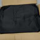HolidayIdeas Fitted Black Tablecloths for 4 Foot Rectangle Table, Wrinkle Resistant Washable Table Cover 24x48 Inch for Vendor Booth Display, Banquet, Trade Show, 4 Pcs