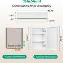 20 x 26 Medicine Cabinet for Bathroom, Assembly Required, White Recessed Medicine Cabinet with Mirror, Stepless Adjustable Shelves, Beveled Aluminum Frame, DTC Hinge