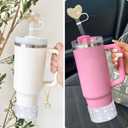 Mity rain 9Pcs Straw Covers Bling Set for Stanley Cup 30oz 40oz, All Accessories Compatible with Stanley Water Bottle, 10MM Silicone Straw Topper and Cup Handle Charms, Silicone Boot