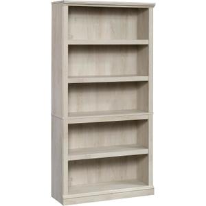 Sauder 5 Tier Book Shelf Wooden Bookcase Multipurpose Bookshelf for Home Office, Living Room, in Chalked Chestnut