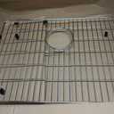 EBG1914 Kitchen Sink Grid and Sink Protectors for Kitchen Sink, Stainless Steel Sink Grids for Bottom of Kitchen Sink, 19" x 14" with Rear Drain for Single Sink Bowl, Sink Bottom Grid