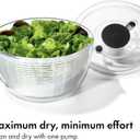 OXO Good Grips Salad Spinner | Lettuce Spinner | Fruit Washer | Fruit Washing Bowl with Strainer | Vegetable Cleaner | Salad Cleaner | Lettuce Washer | 6.22 Quart Capacity