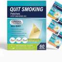 Nicotine Patches, 60 Count 3 Steps Complete Quit Smoking Kit, Step 1 2 3 Helping Quit Patches 7mg 14mg 21mg, Effective Stop Smoking Aids for Heavy Smokers, Easy & Effective Anti-Stickers