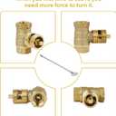 Stanbroil Universal 12-Inch Gas Valve Key, Fits 1/4" and 5/16" Turn Ball Valve for Gas Fire Pits and Fireplaces, Polished Chrome