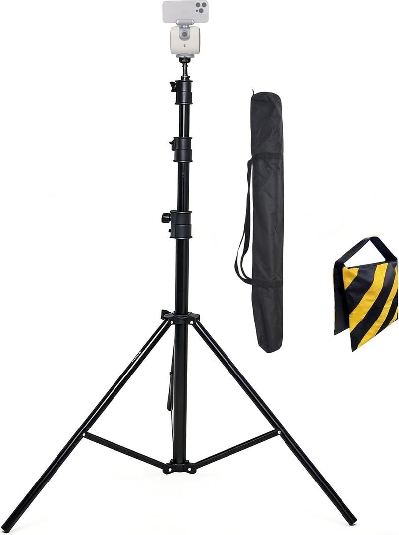 13 ft Heavy Duty Tripod for Xbotgo Falcon/Chameleon/Lights - Thickened Tube with Spring Shock Absorption, Quick-Release Adapter, with Carrying Bag and Sandbag | Thickened Tube, Spring Shock Absorption, Quick-Release Adapter, Carrying Bag & Sandbag Included