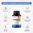 Sandhu's Superior Absorption Magnesium Glycinate 775mg|140mg Elemental Magnesium Capsules|90 Count, 90 Days Supply|Supports Restful Sleep & Muscle Health |Pure, Non GMO & Gluten Free
