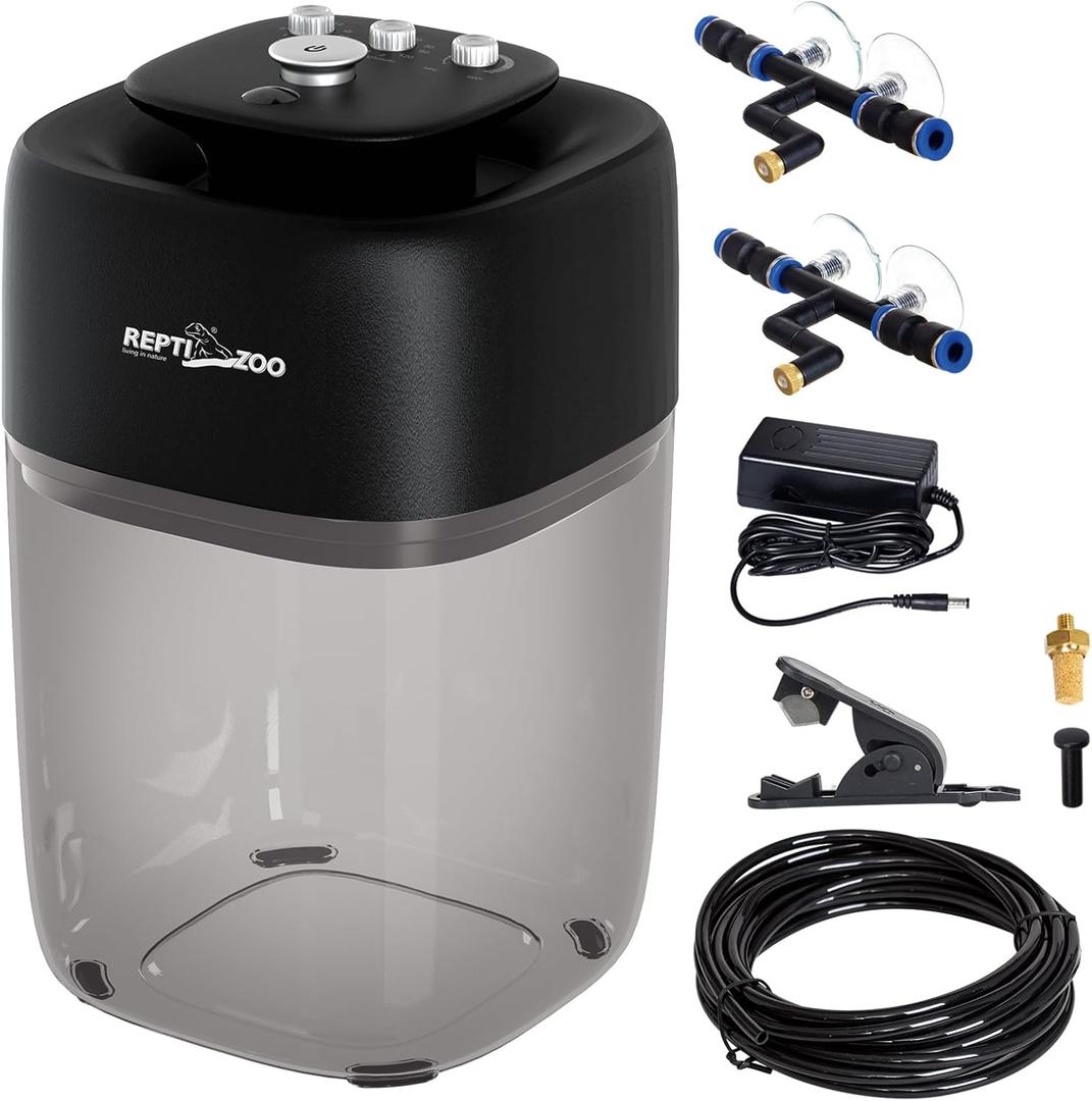 REPTI ZOO 10L Reptile Mister Fogger Mister for Reptile Tank Reptile Misting System Extremely High-Pressure Silent Pump Reptile Humidifier Terrarium Mister with 2PCS Nozzles for Reptiles/Amphibians REPTI ZOO 10L Reptile Mister Fogger Mister for Reptile Tank Reptile Misting System Extremely High-Pressure Silent Pump Reptile Humidifier Terrarium Mister with 2PCS Nozzles for Reptiles/Amphibians