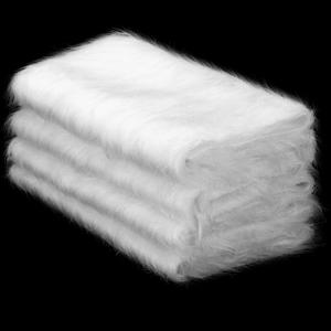Jetec 4 Pcs White Faux Fur 10 x 20 Inch Christmas Faux Fur Fabric Squares Fluffy Halloween Fabric Patches Winter Soft Plush for DIY Craft, Gnomes, Cosplay Costume, Decoration