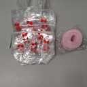 Sweetude 12 Pcs Bow Clear PVC Gift Bags with Handle Ribbon Coquette Bowknot Party Favor Bags with Ribbon for Wedding, Bridal Party, Baby Shower, Valentine, Birthday(Cherry Bow)