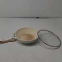 Kordisen Nonstick Wok with Lid, 12 Inch Woks & Stir-fry Pans, Healthy Coating Induction Cookware, Compatible with All Stovetops, PFOA Free (Cream White)