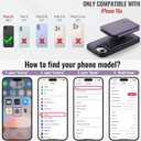Compatible with Magsafe for iPhone 17e / 16e Wallet Case Magnetic Card Holder, RFID Blocking 2 in 1 Detachable Kickstand Shockproof Cover for Women Men, Purple
