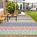 GAOMON Outdoor Rug 10x20 ft Waterproof Reversible Patio Carpet, Extra Large Plastic Straw Outdoor Rug for Deck, Backyard, RV & Camping, UV Resistant Indoor Outdoor Area Rug