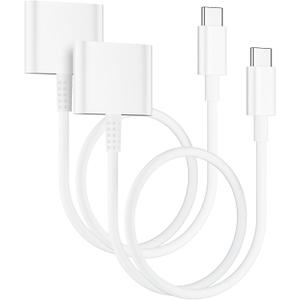 USB C to 30 Pin Female Adapter for iPhone 16, 2-Pack Apple MFi Certified No Audio Type C Male to 30-Pin Female Charging and Data Transfer Converter for iPhone 16 15 Pro Max 16 15 Plus, New iPad