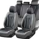 Coverado Car Seat Covers Full Set, Black Seat Covers, Automotive Car Seat Cover, Car Seat Cushion, Auto Seat Covers Front Seats Back Seat Cover, Car Seat Protector Universal Fit Most Cars