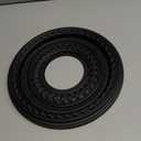 Ekena Millwork 10"OD x 3 1/2"ID x 3/4"P Cole Thermoformed PVC Ceiling Medallion (Fits Canopies up to 4 1/4"), Metallic Black Night