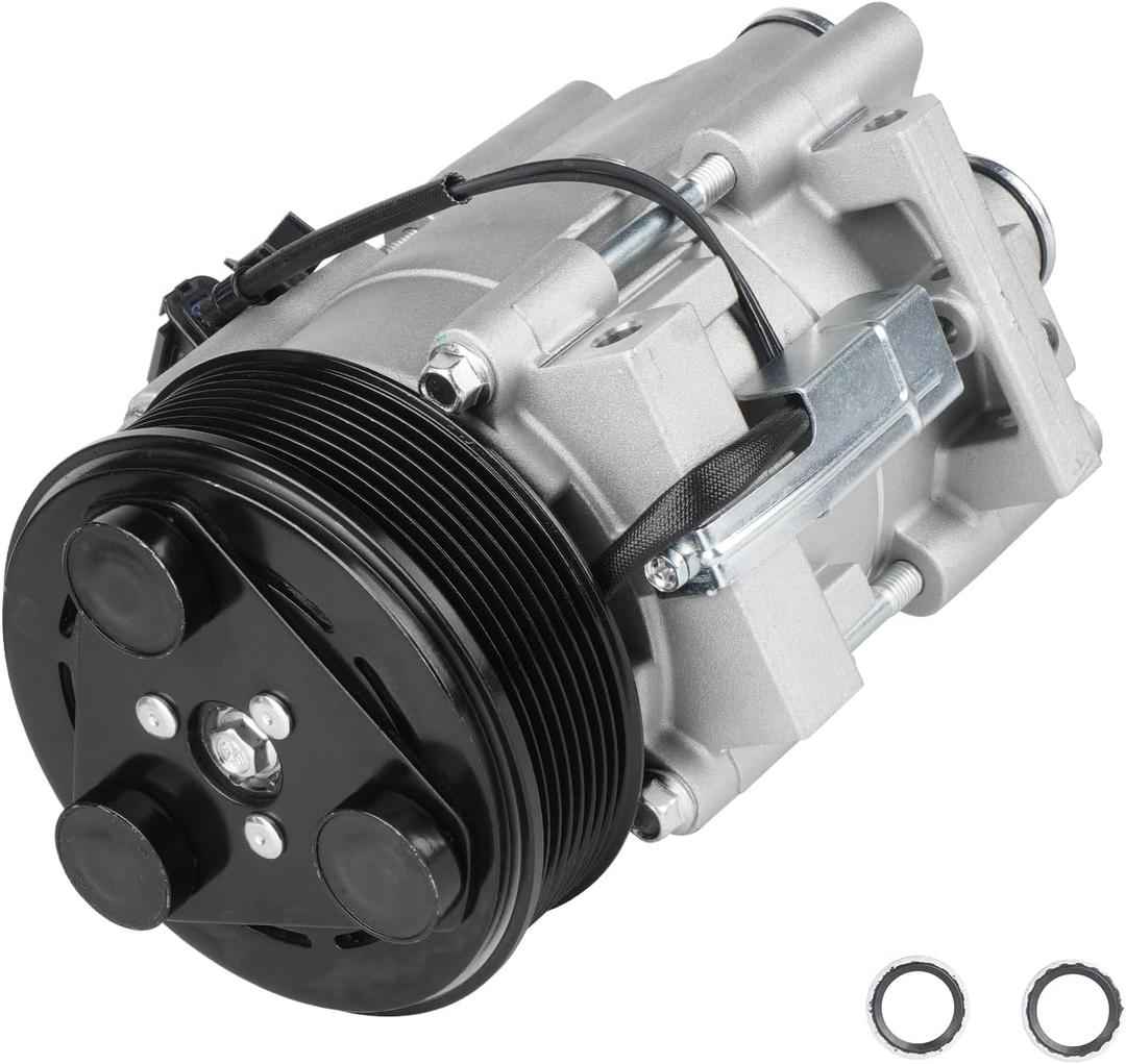 A/C Compressor with Clutch Fits for Dodge Ram 2500 5.9L 2006-2009, 6.7L 2007-2009, for Ram 3500 5.9L 2006 2007, 6.7L 2007-2009, 1110902, 55111411AD