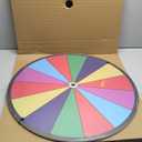 T-SIGN 24 Inch Dual Use Spinning Prize Wheel 14 Slots Color Tabletop and Floor Roulette Wheel of Fortune with Dry Erase Marker and Eraser Win The Fortune Spinner Game for Carnival Trade Show