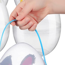 Suzile 3 Pcs Giant Easter Eggs 10 Inch Fillable Eggs Jumbo Eggs with Handles Plastic Easter Extra Large Eggs Stands Upright Egg Containers Egg Shaped Buckets for Easter Hunt Decoration