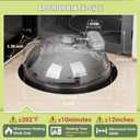 Microwave Splatter Cover for Food, Clear Microwave Lid with Water Steamer, Integrated Handle, Splatter Guard, 10 Plate Covers & 12" Mat, BPA-Free, Essential Kitchen Gadgets and Accessories
