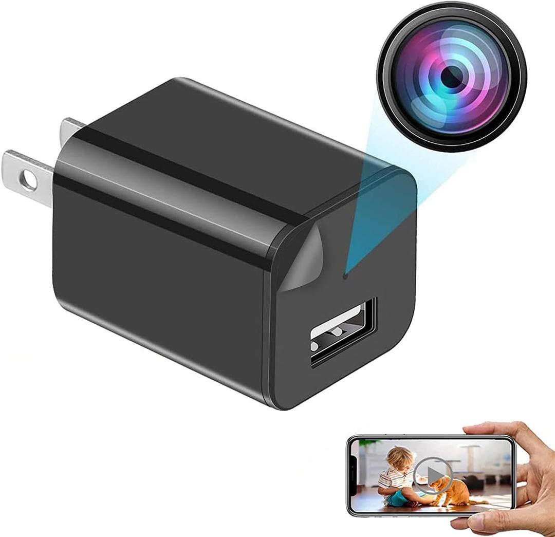 AersGu 2025 Update Indoor Surveillance Camera with Motion Detection, WiFi HD 1080P Indoor Home Security Camera Hidden Spy Detector-A1