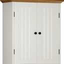 ChooChoo Bathroom Wall Cabinet, Over The Toilet Space Saver Storage Cabinet, Medicine Cabinet with 2 Door and Adjustable Shelves, Cupboard, Antique White & Brown