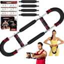 Twister Arm Trainer, 30-120 lbs Adjustable Twister Arm Chest Exerciser with 4 Spring & Poster for Men & Women, Detachable Power Twister Home Fitness Equipment for Enhancing Upper Body Muscle (Red)