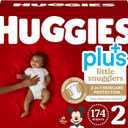 Huggies Little Snugglers Plus Diapers Size 2, 174 Count