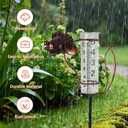 Rain Gauge with Large Clear Numbers, Rain Gauge Outdoor Garden Stake, 5-Inch Glass Tube Rain Water Gauges for Garden, Yard, Lawn, Patio(Dog)