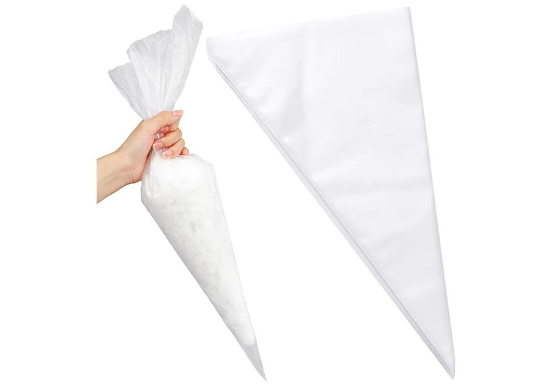 200 Pcs Piping Bags Extra Large 24 Inch Disposable Icing Bags Clear Anti Burst Pastry Bags, Thickened Non-Slip Icing Piping Bags for Frosting, Ideal for Desserts Cakes Cookie Decoration