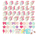 NICEVINYL Adhesive Chenille Letter Patches: 162PCS Self Adhesive Letter Patches for Clothing Backpacks Jackets Hat Bags - Varsity Cute Hearts Star Lightning Chenille Patch for Birthday Gifts Decor